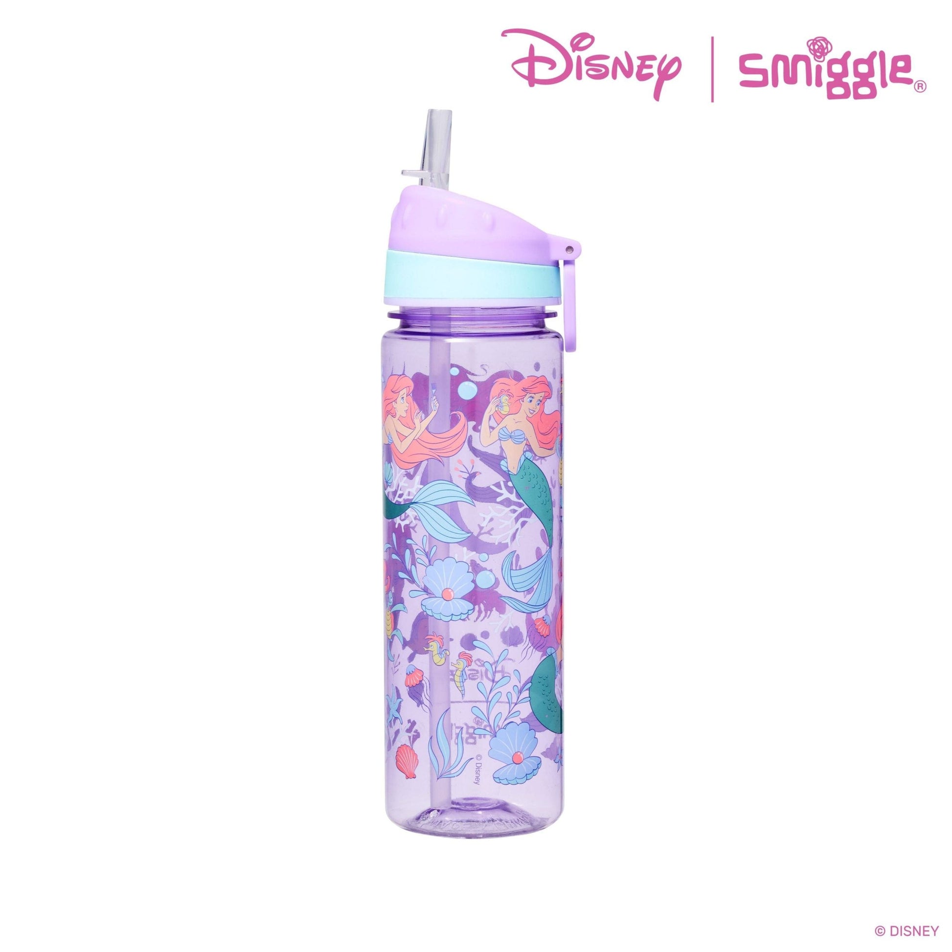 Smiggle - Disney Princess Straw Bottle 650ML BPA Free