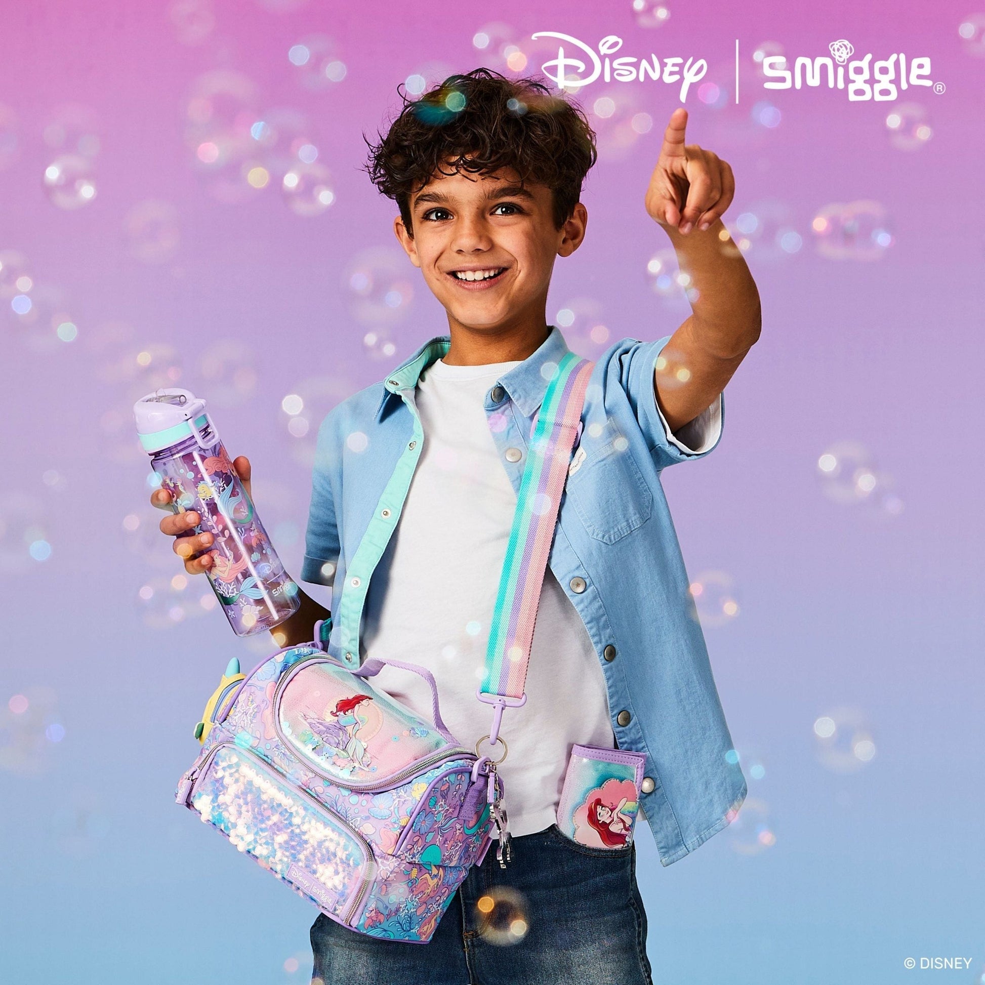 Smiggle - Disney Princess Straw Bottle 650ML BPA Free
