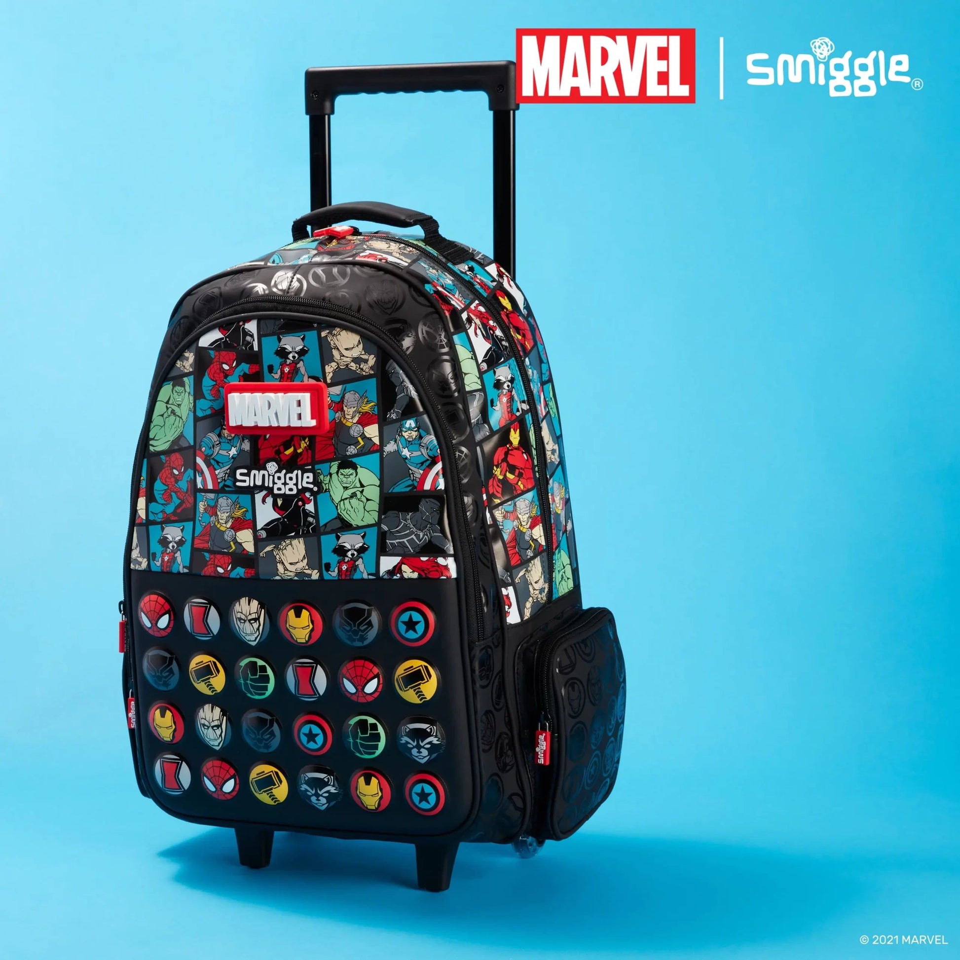 Smiggle - Marvel Lighted Trolley Bag