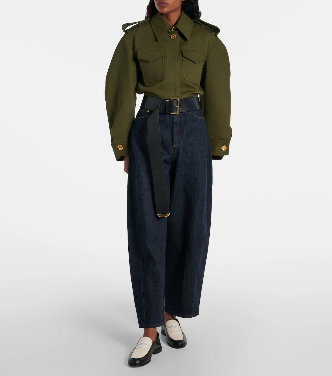 Givenchy - Cropped cotton and wool jacket