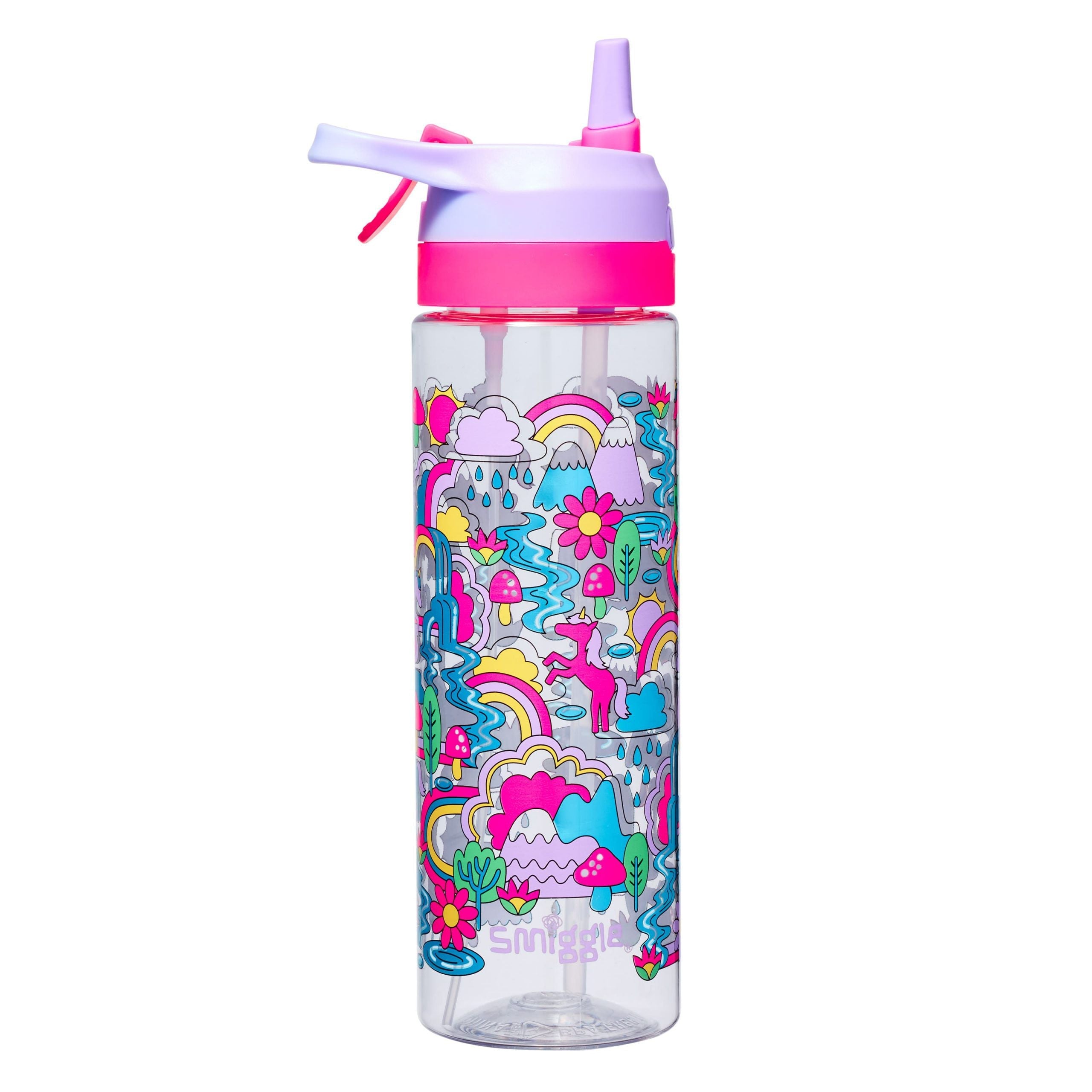 Smiggle - Su Püskürtmeli Pipet 700 ml BPA İçermeyen Su Şişesi