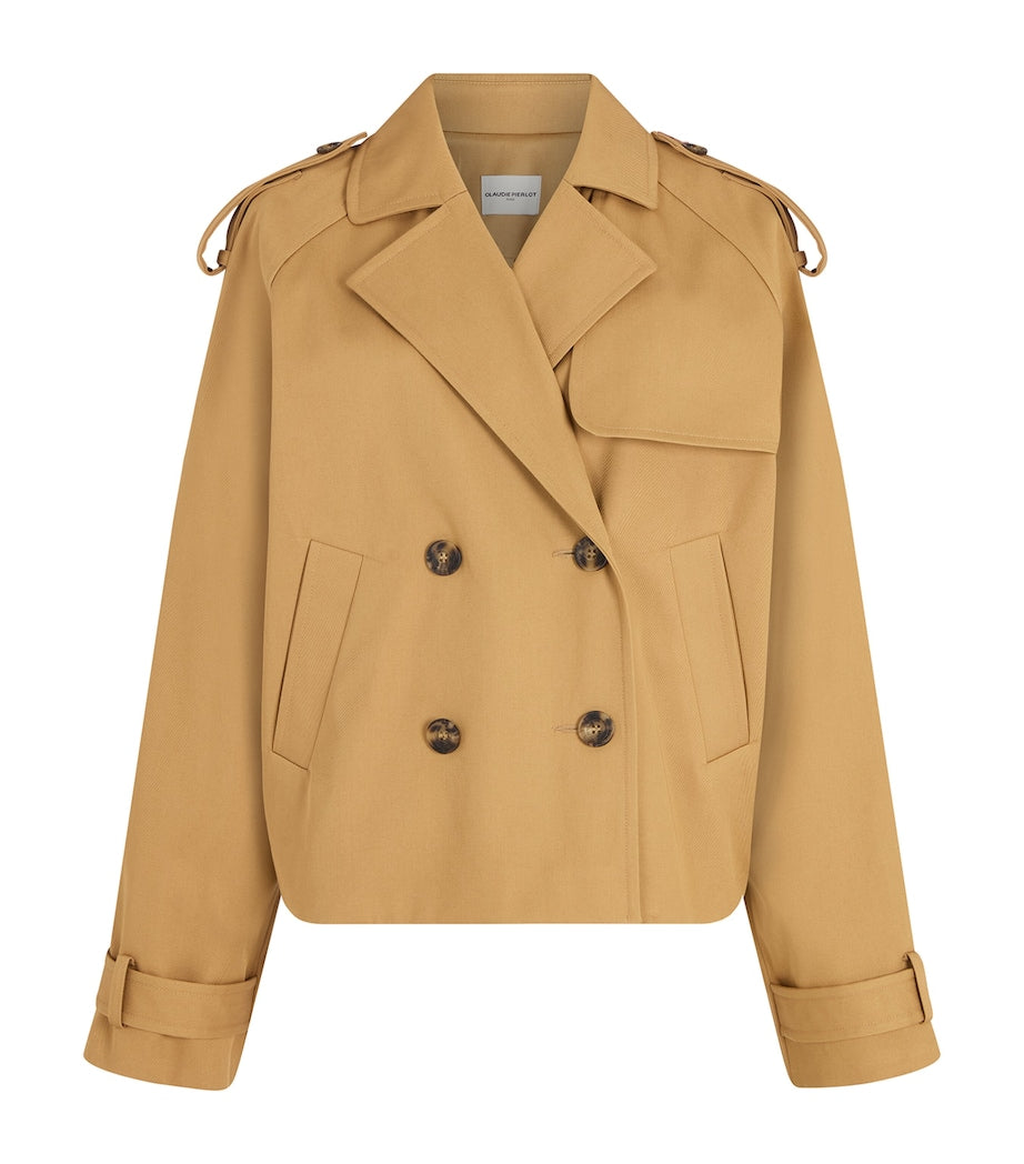 Claudie Pierlot Brown Short Trench Coat
