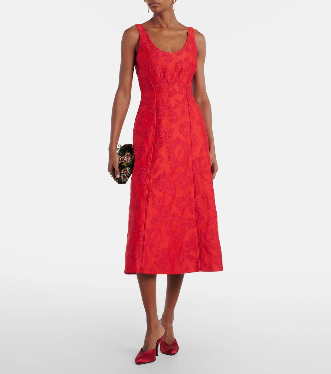 Emilia Wickstead - Labrina jacquard bouclé midi dress