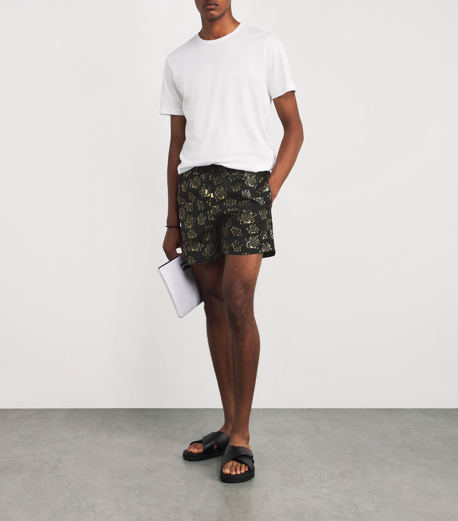 Turtle Embroidered Moopea Swim Shorts