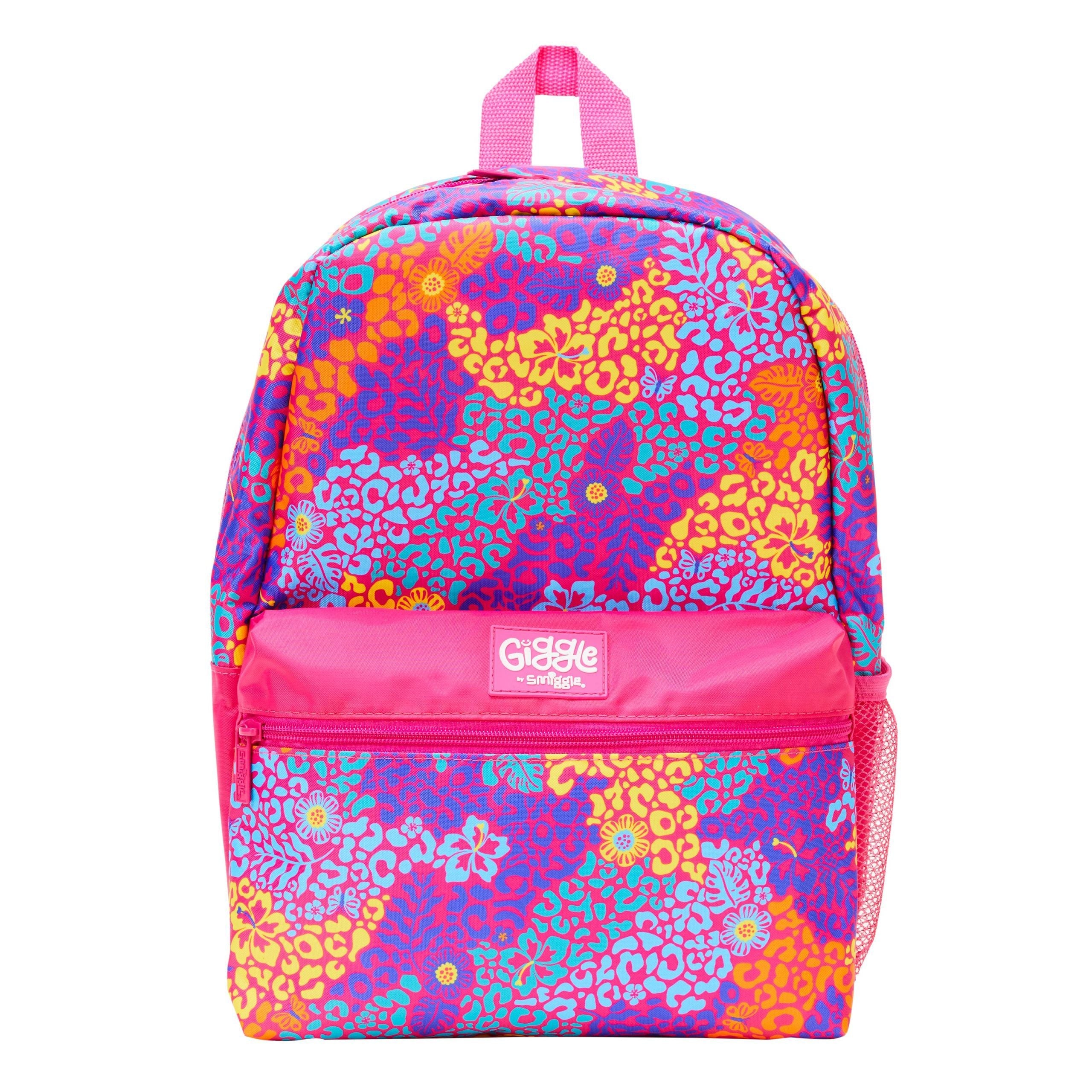 Smiggle - Giggle Serisi Pembe Turuncu Sırt Çantası