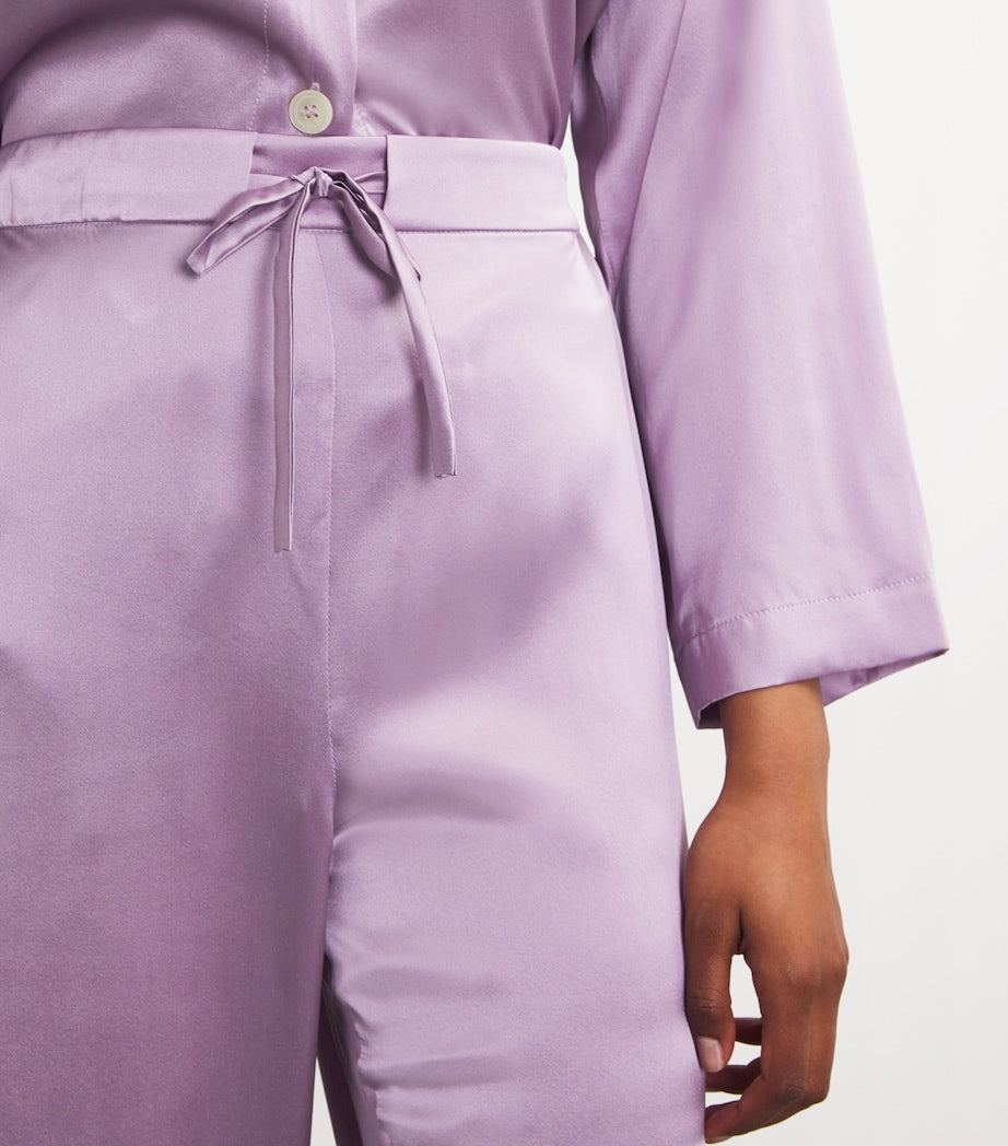 Purple Silk Pyjamas