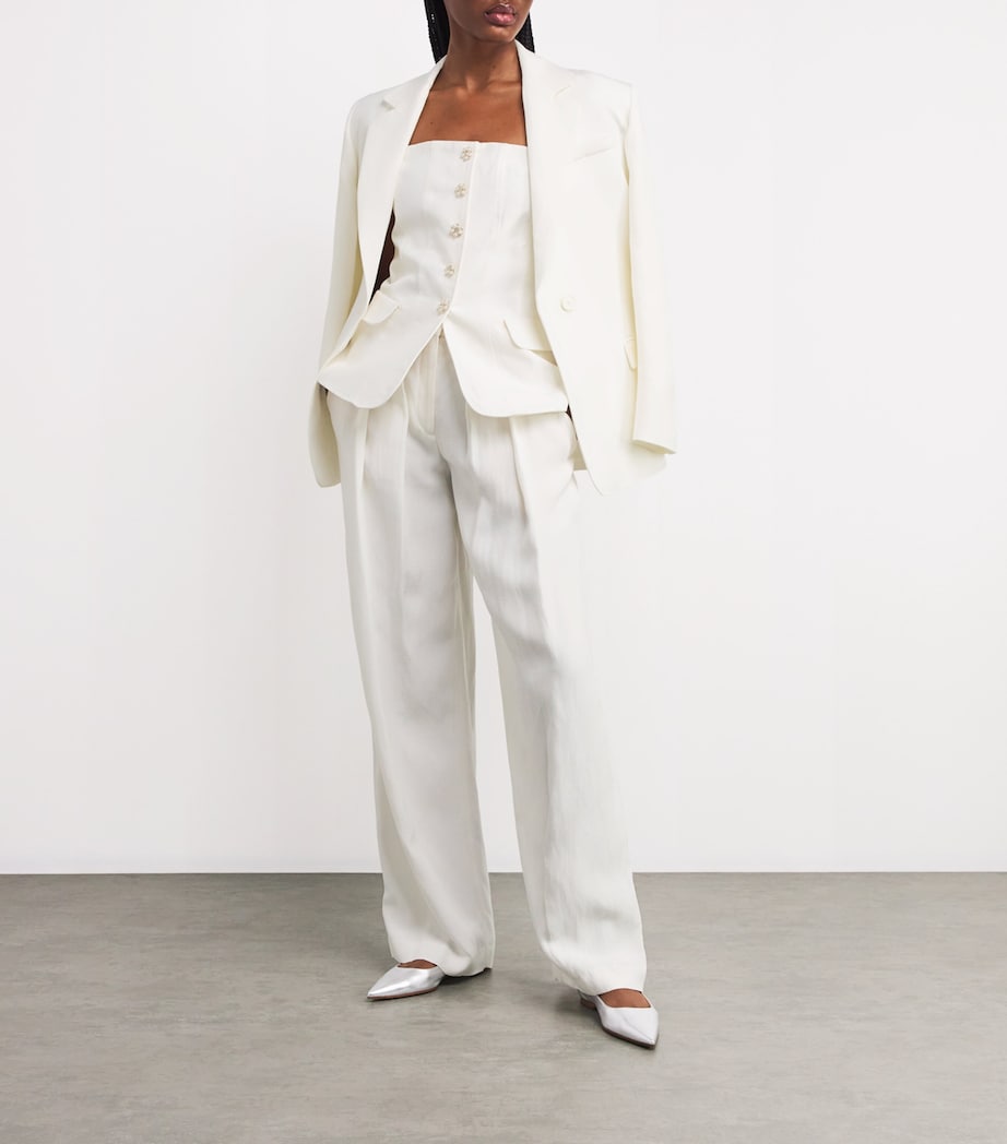 Maje White Off-The-Shoulder Bustier Top