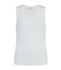 AGOLDE White Ribbed Poppy Tank Top