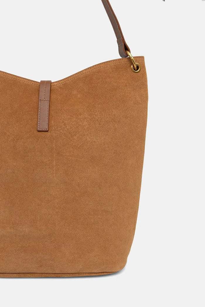 Twinset süet kadın hobo çanta