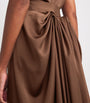 Brown Charmeuse Nyx Maxi Skirt