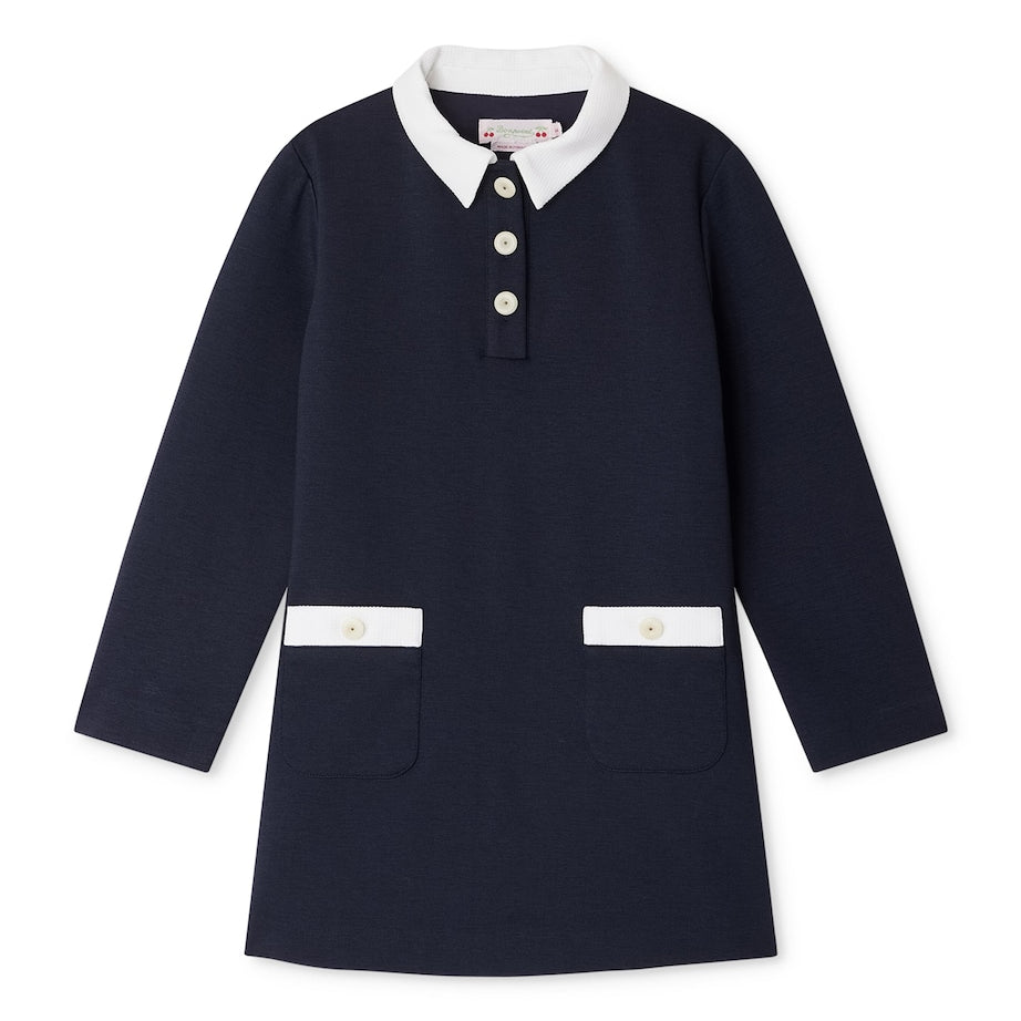 Bonpoint Navy Jersey Dress (10-14 Years)