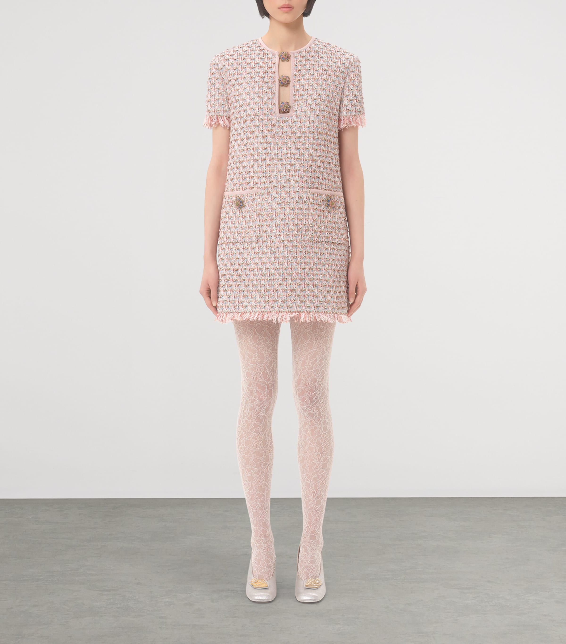 Valentino Multi Tweed Mini Dress