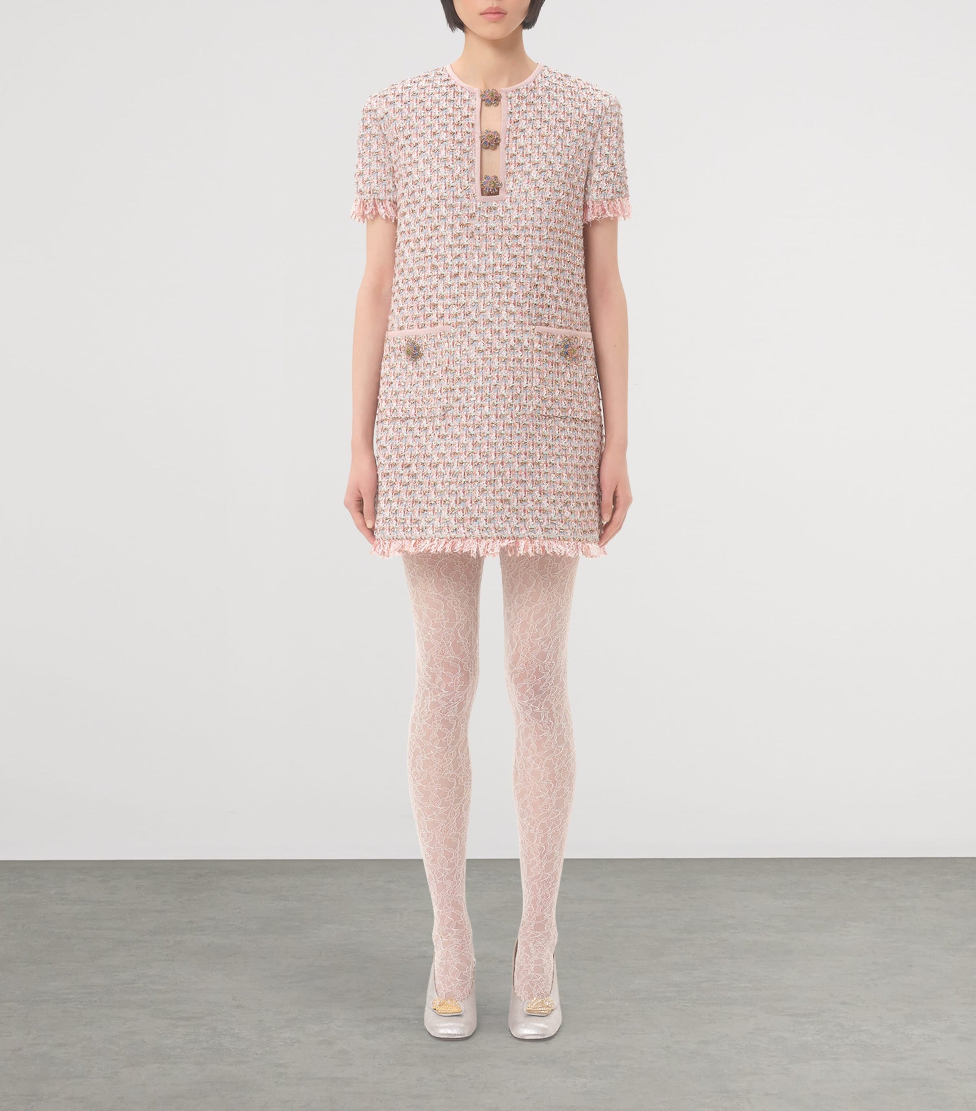 Valentino Multi Tweed Mini Dress