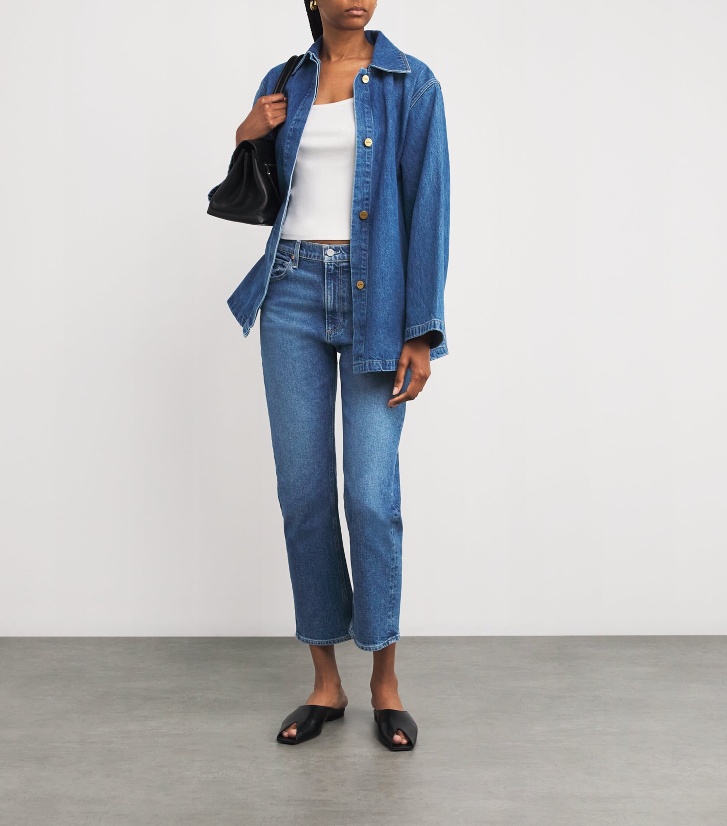 Blue Sawyer Ankle Straight Jeans