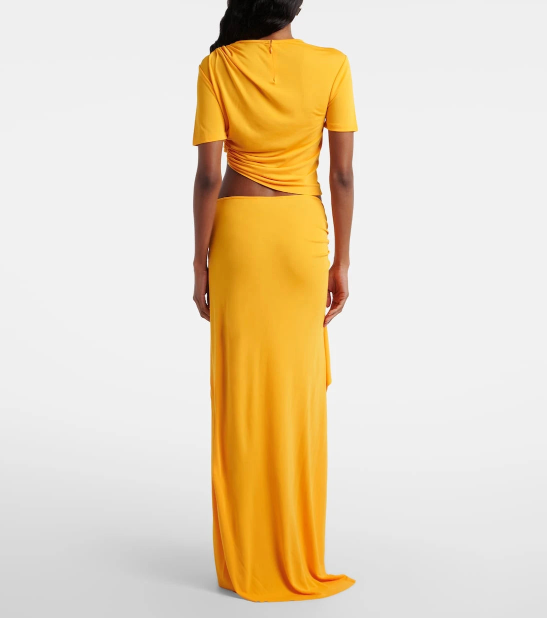 Christopher Esber - Embellished gathered jersey maxi skirt