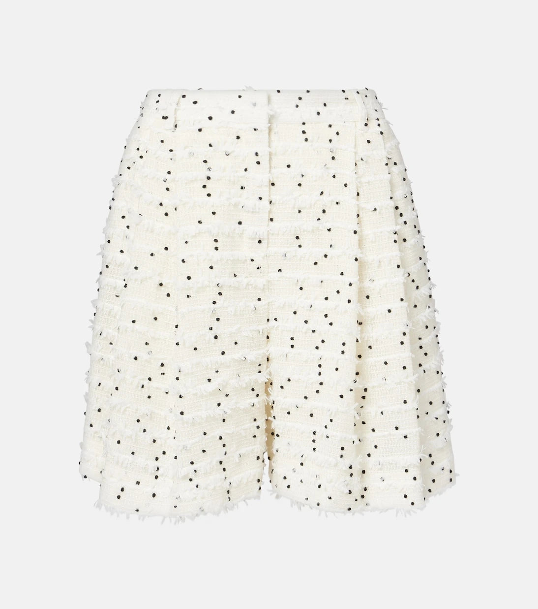 Nina Ricci - High-rise wool-blend tweed shorts