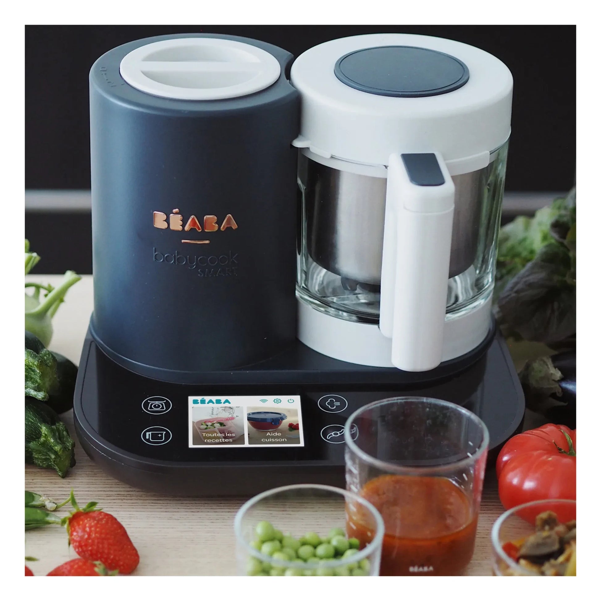 Béaba - BabyCook Smart Food Processor | Charcoal grey