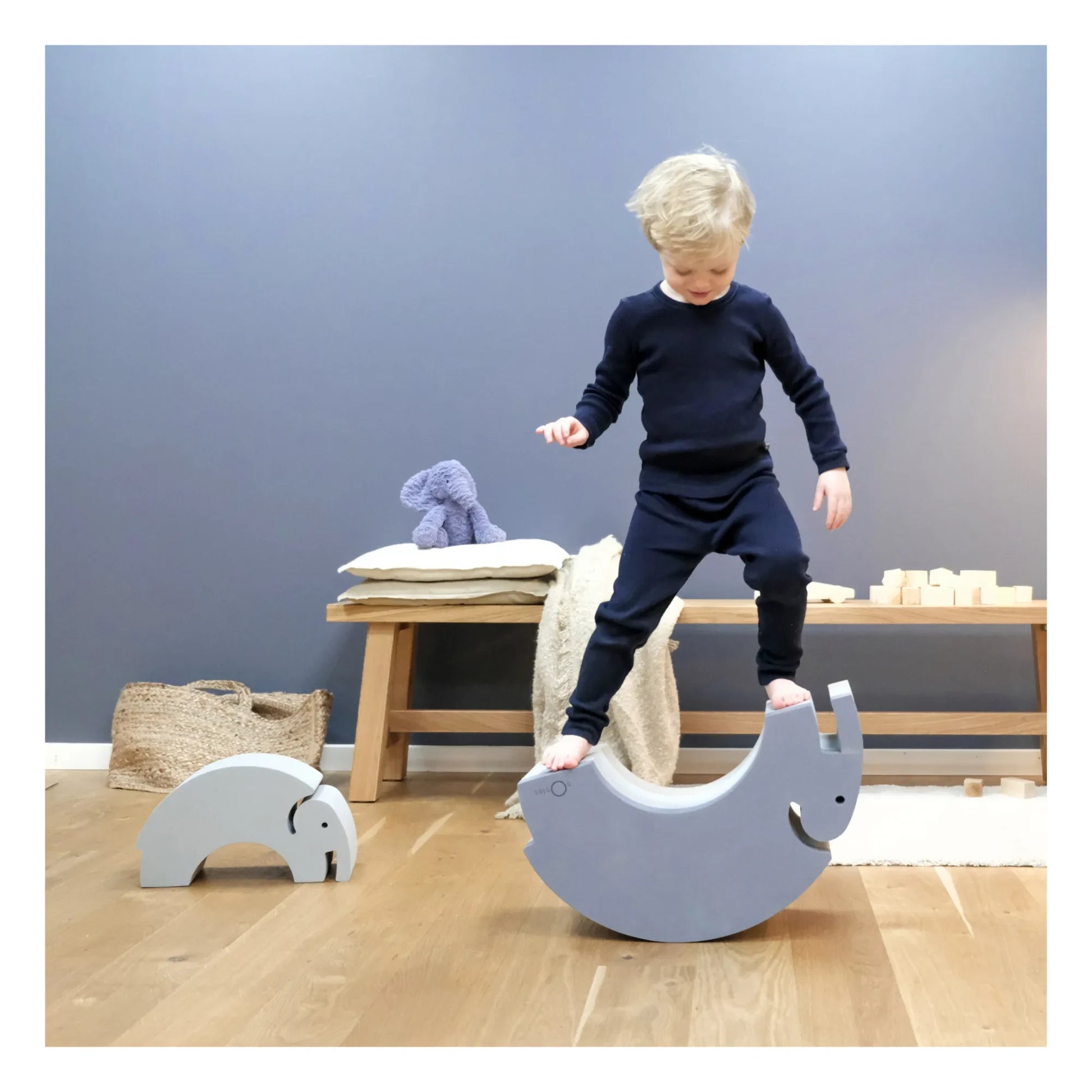 BObles - Elephant EVA Tumbling Furniture | Blue