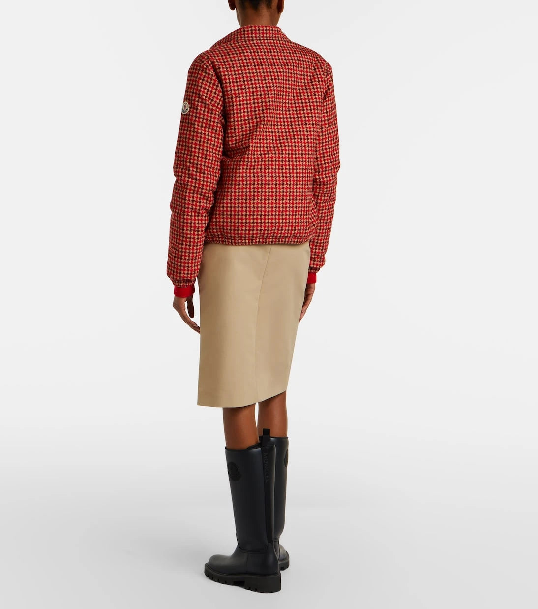 Moncler - Belted cotton pencil skirt