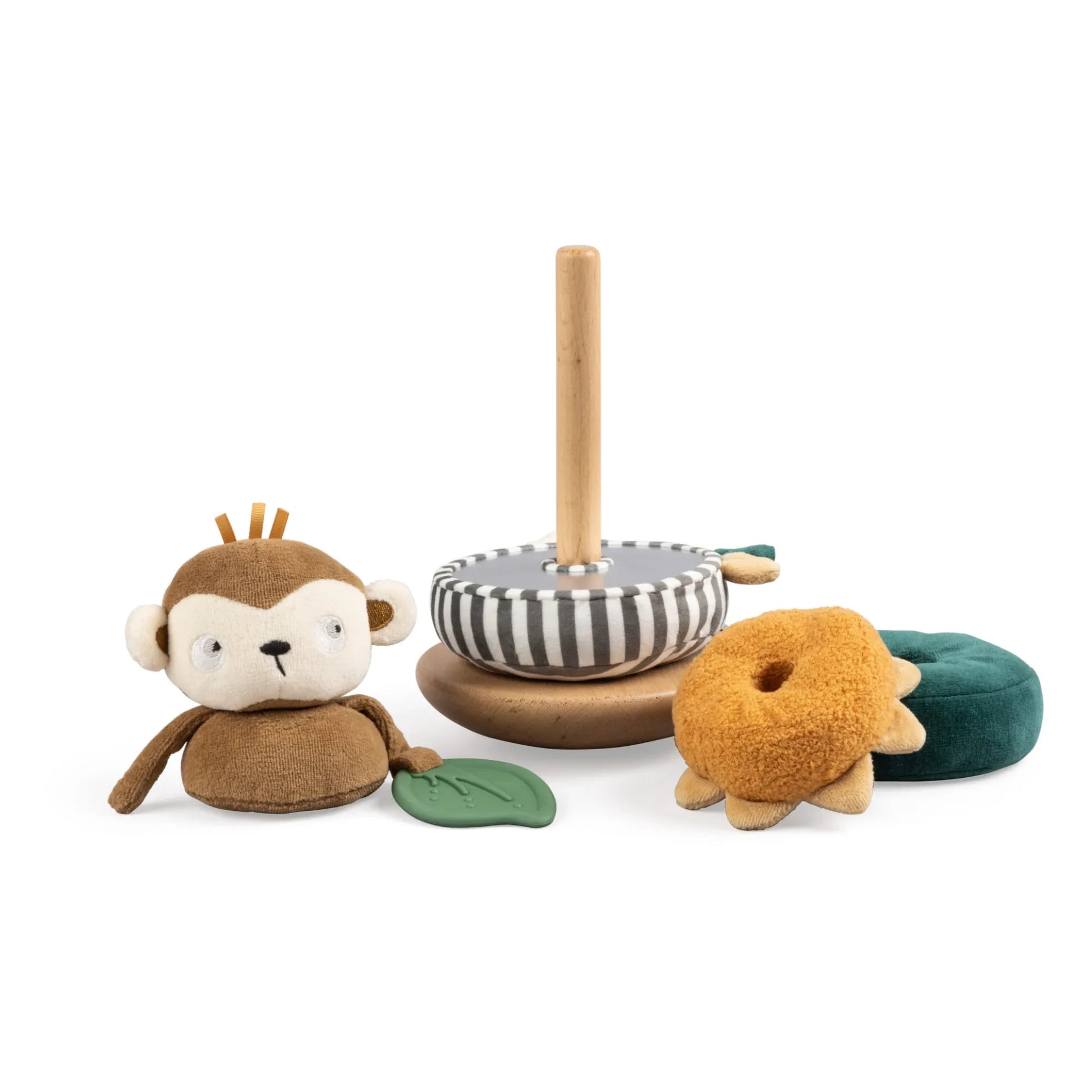 Sebra - Plush & Wood Stacking Monkey