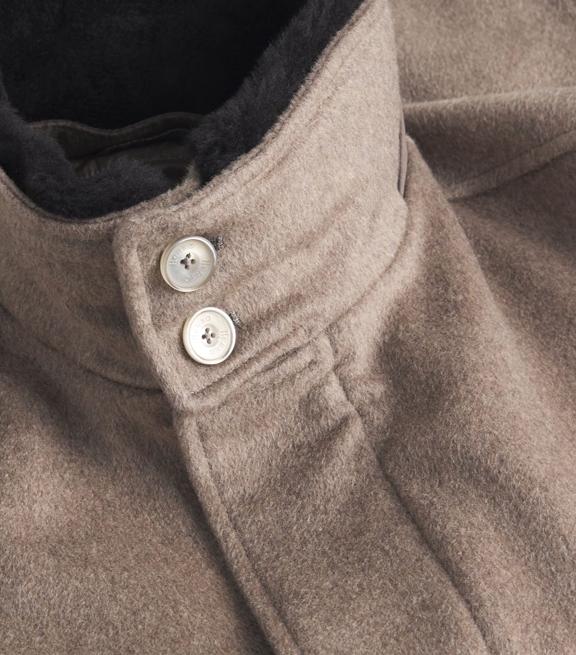 Cashmere Shearling-Trim Car Coat