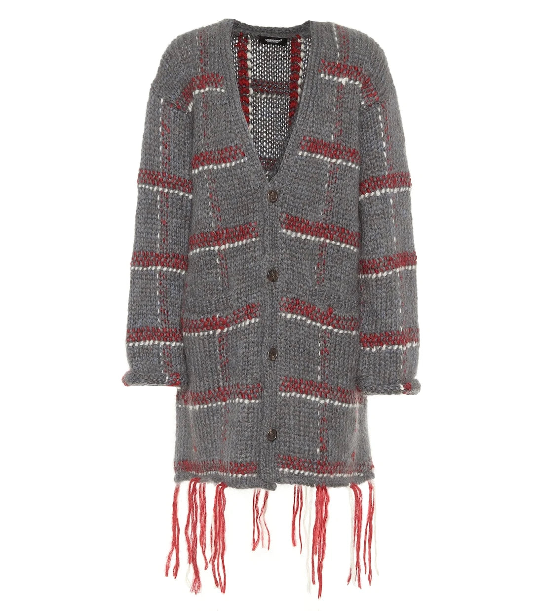 Undercover - Checked mohair-blend cardigan