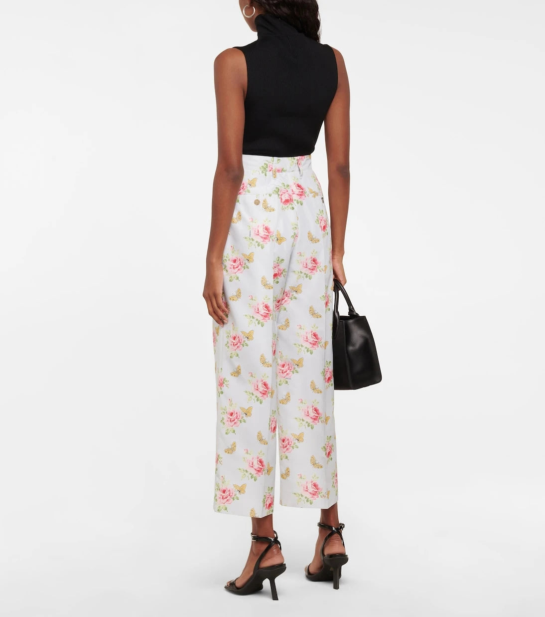 Prada - Floral high-rise silk pants