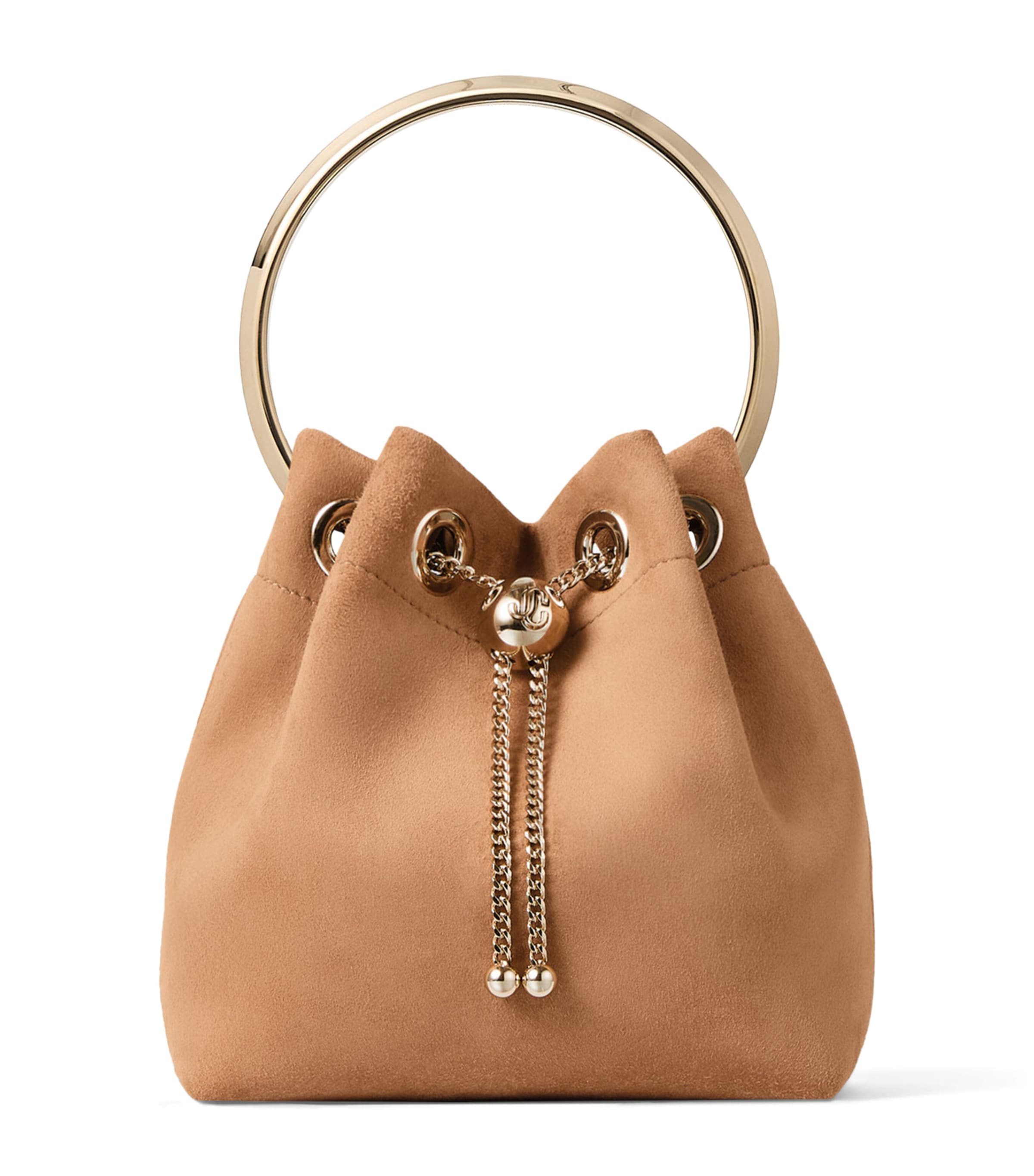 Jimmy Choo Beige Leather Bon Bon Top-Handle Bag