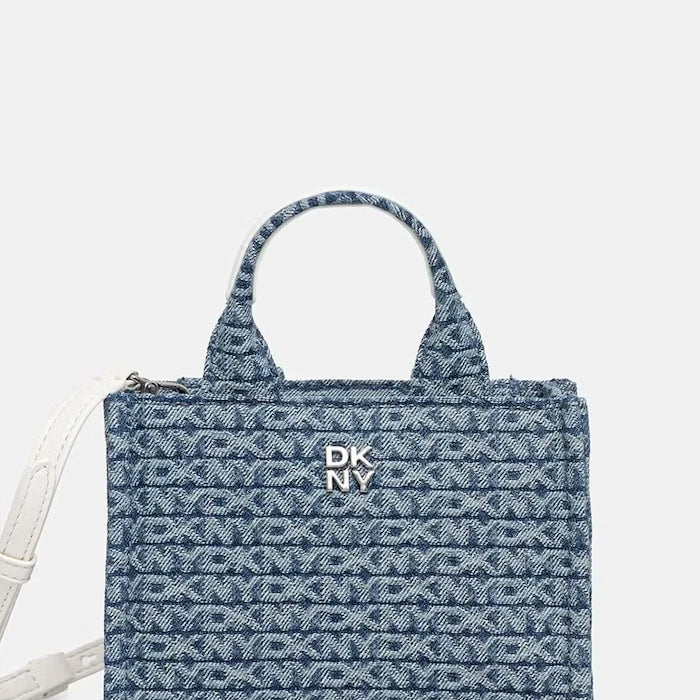DKNY kadın denim crossbody çanta