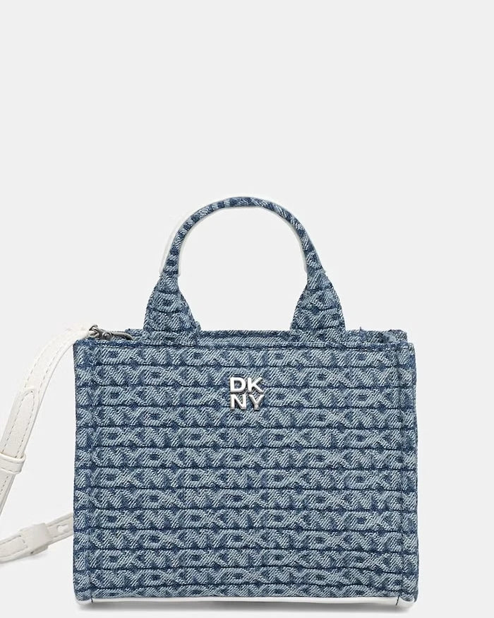 DKNY kadın denim crossbody çanta
