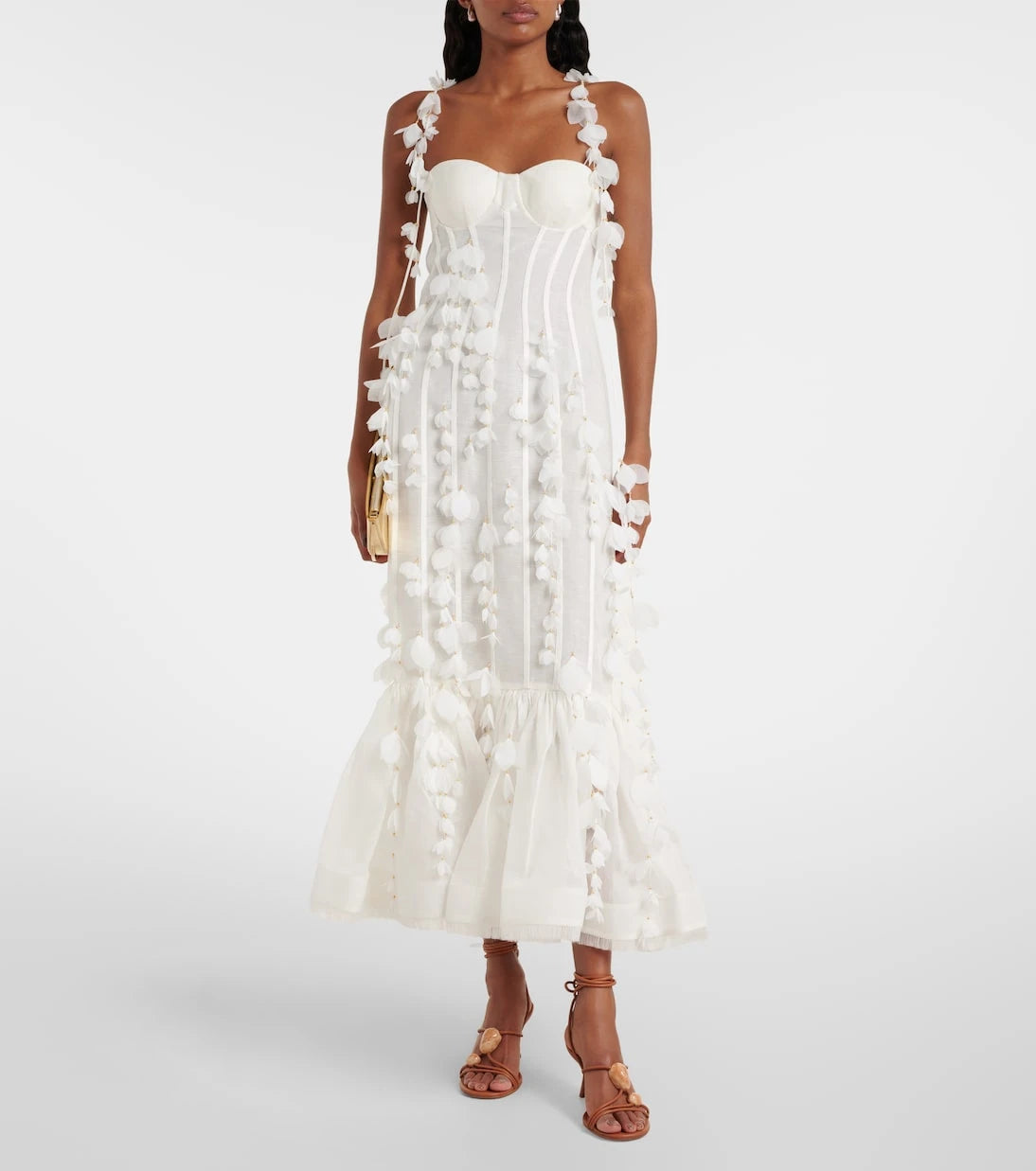 Zimmermann - Dawning linen and silk midi dress