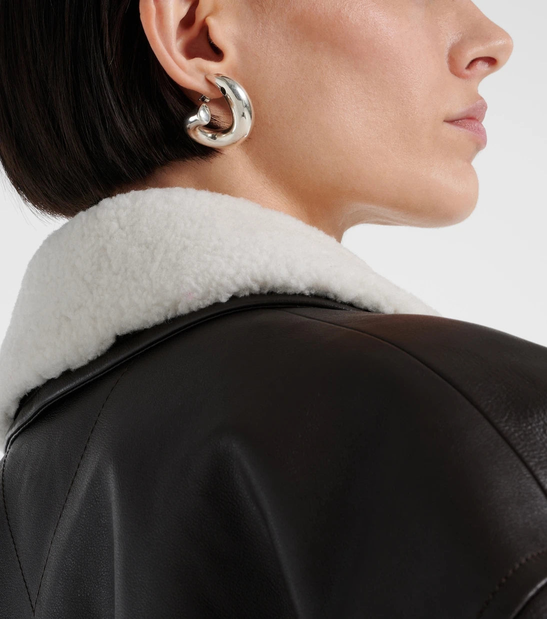 Bottega Veneta - Sterling silver hoop earrings