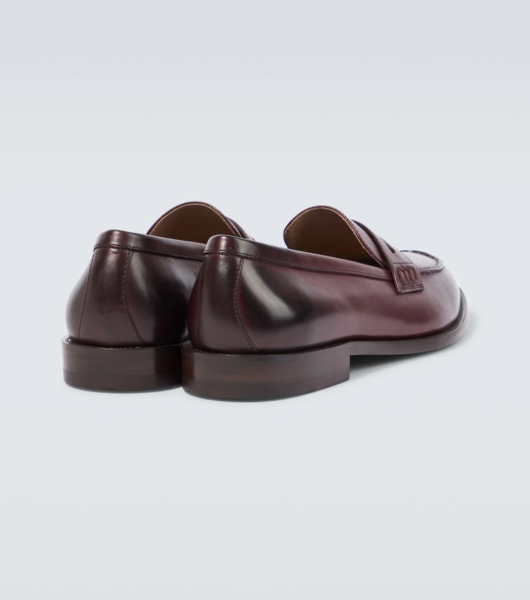 Manolo Blahnik - Perry leather penny loafers