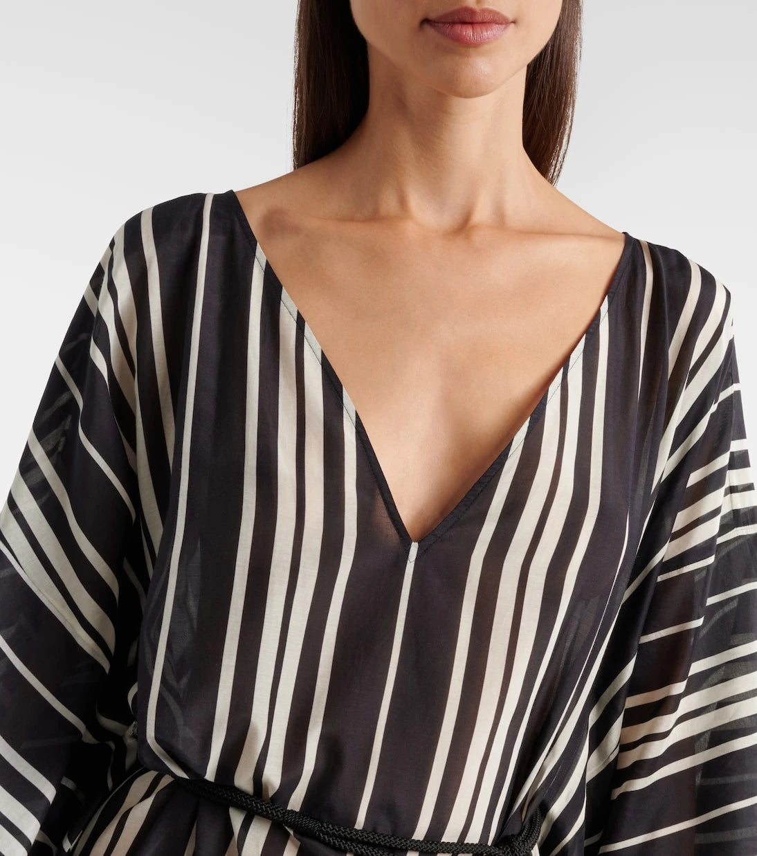 Tory Burch - Striped cotton and silk kaftan