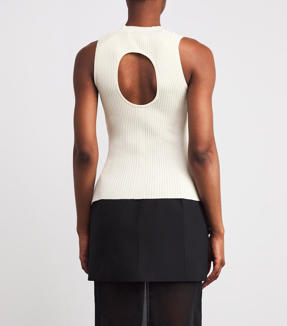 Sleeveless Rib-Knit June Top