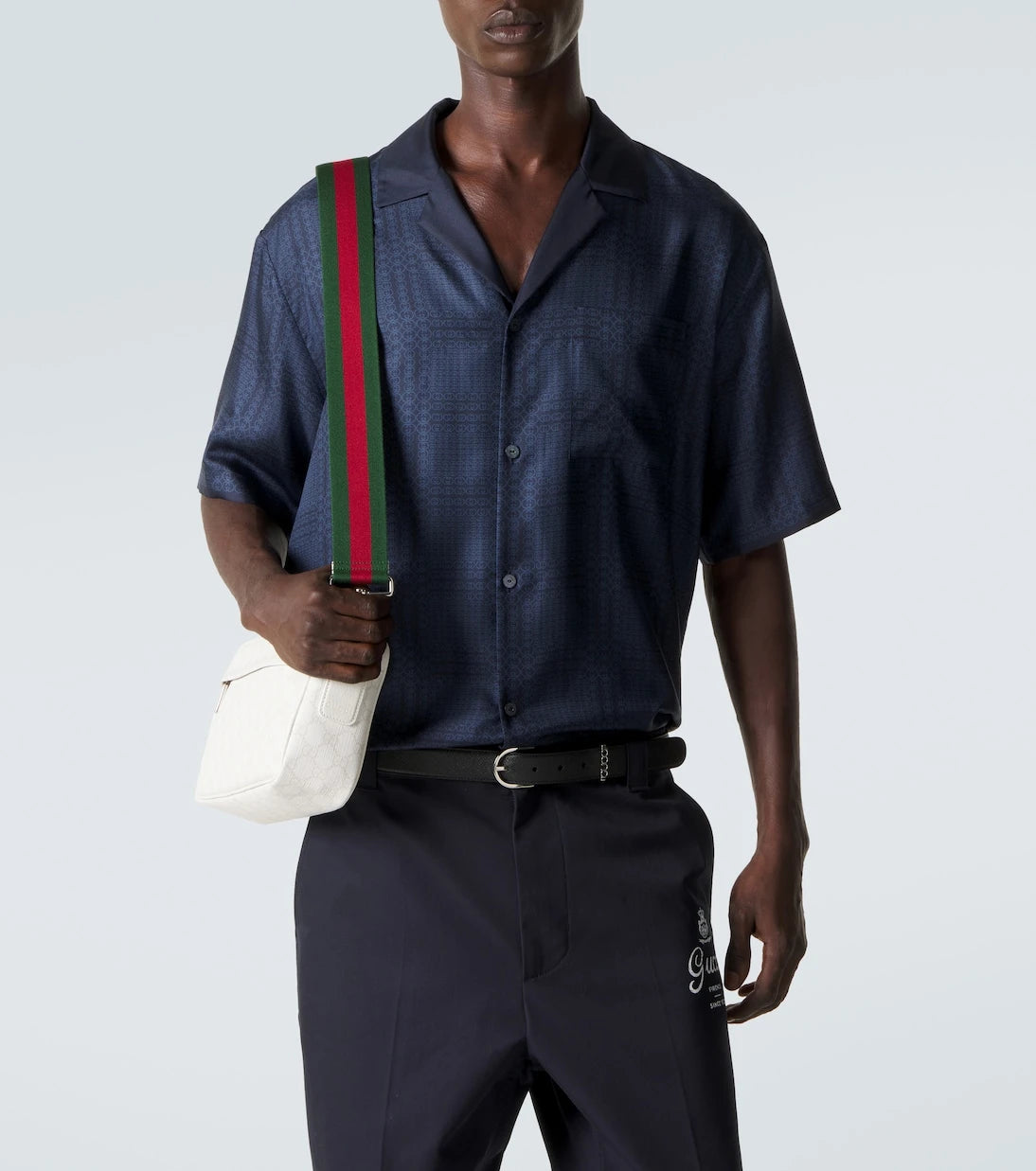 Gucci - Interlocking G silk twill bowling shirt