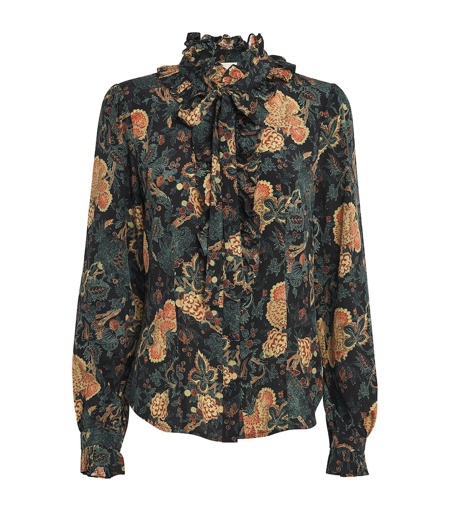 Silk Printed Catroux Blouse NUIT