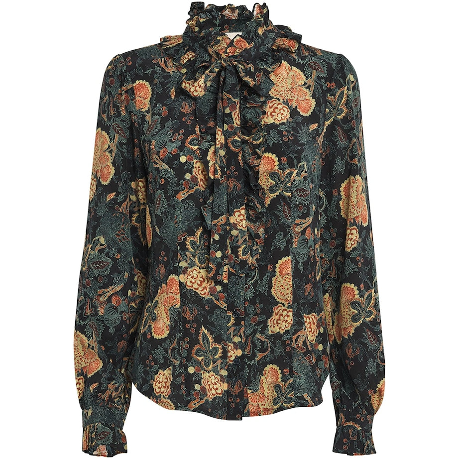 Silk Printed Catroux Blouse NUIT