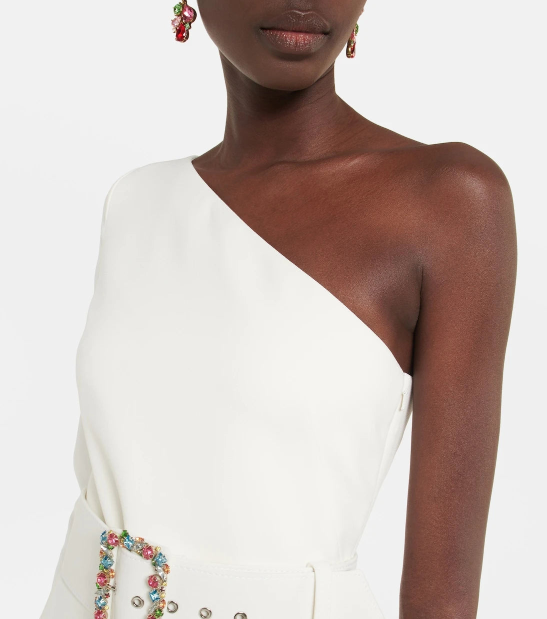 Safiyaa - Asymmetrical crêpe midi dress