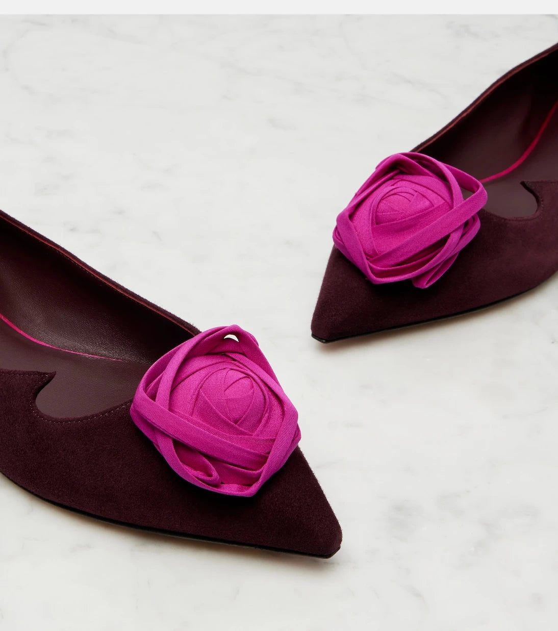 Roger Vivier - Rose Vivier suede ballet flats