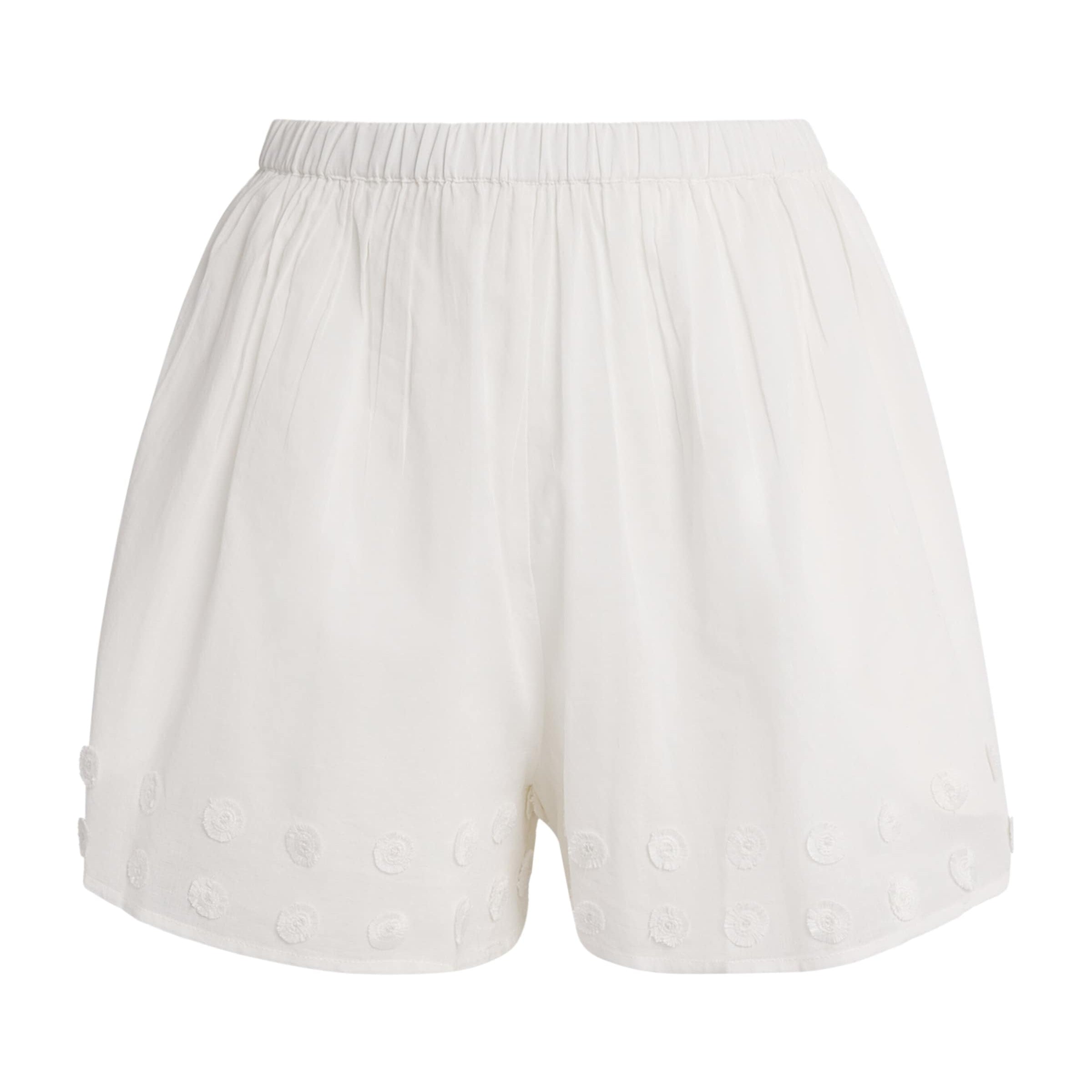 Ulla Johnson White Open-Side Nima Shorts