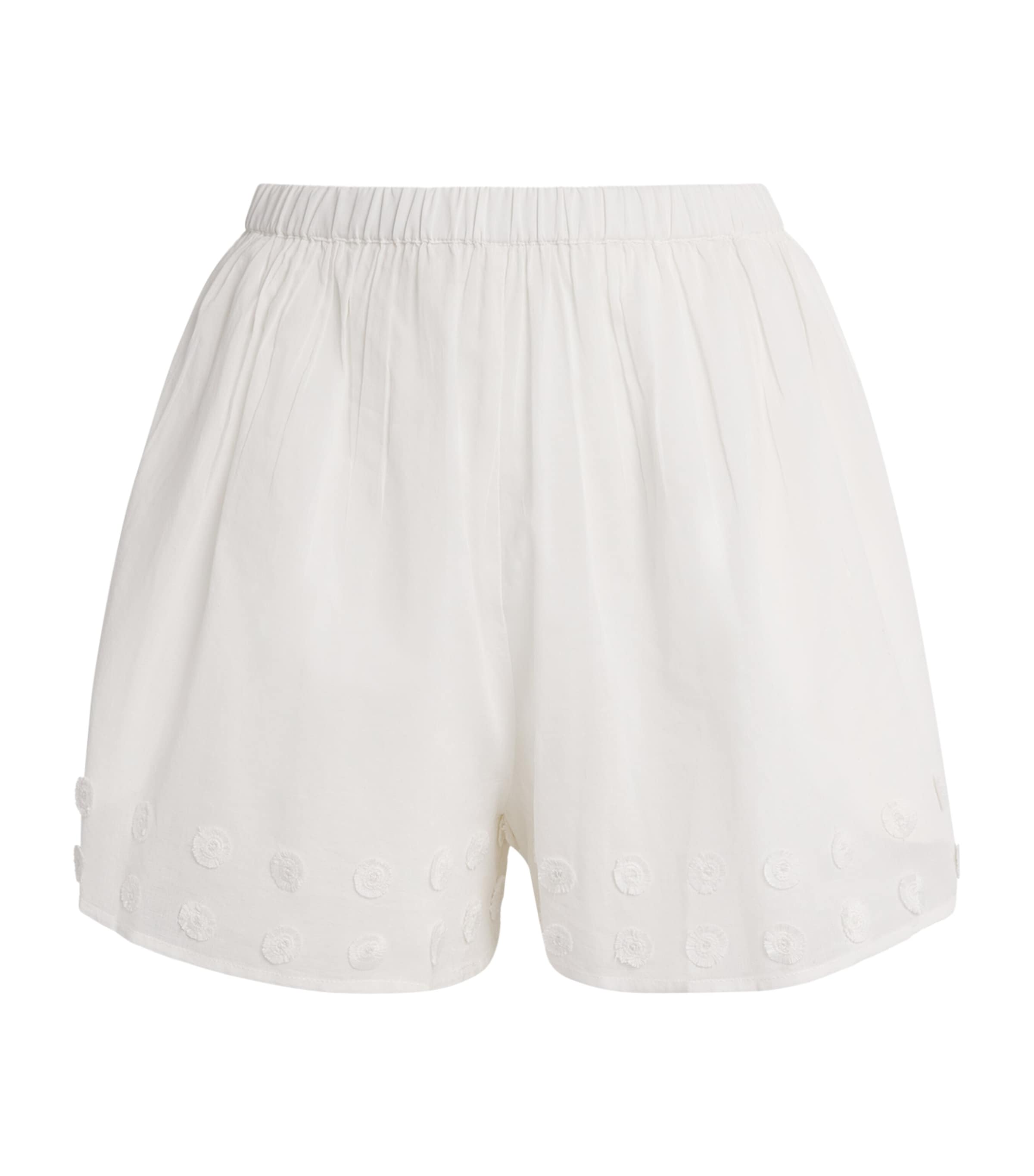 Ulla Johnson White Open-Side Nima Shorts