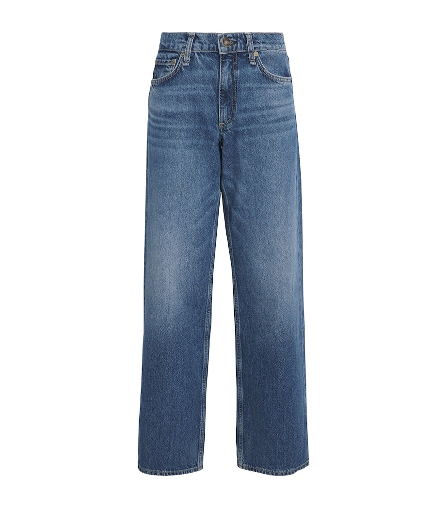 Rag & Bone Blue Saige Straight Jeans