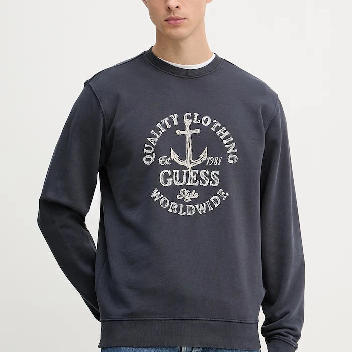 Guess sıradan erkek pamuklu sweatshirt