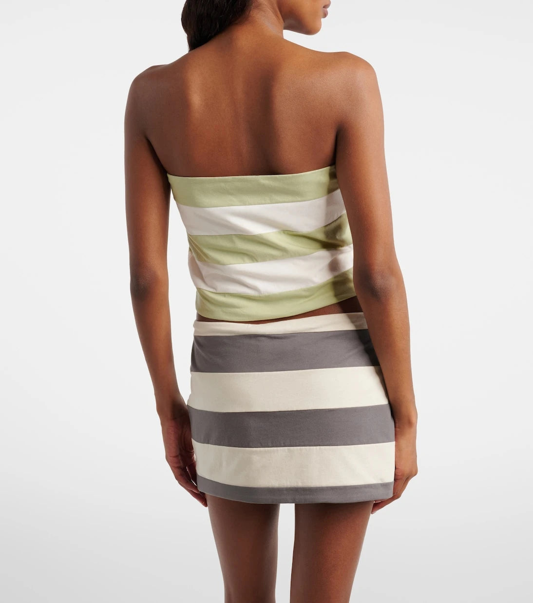 Miu Miu - Striped cotton jersey bandeau top