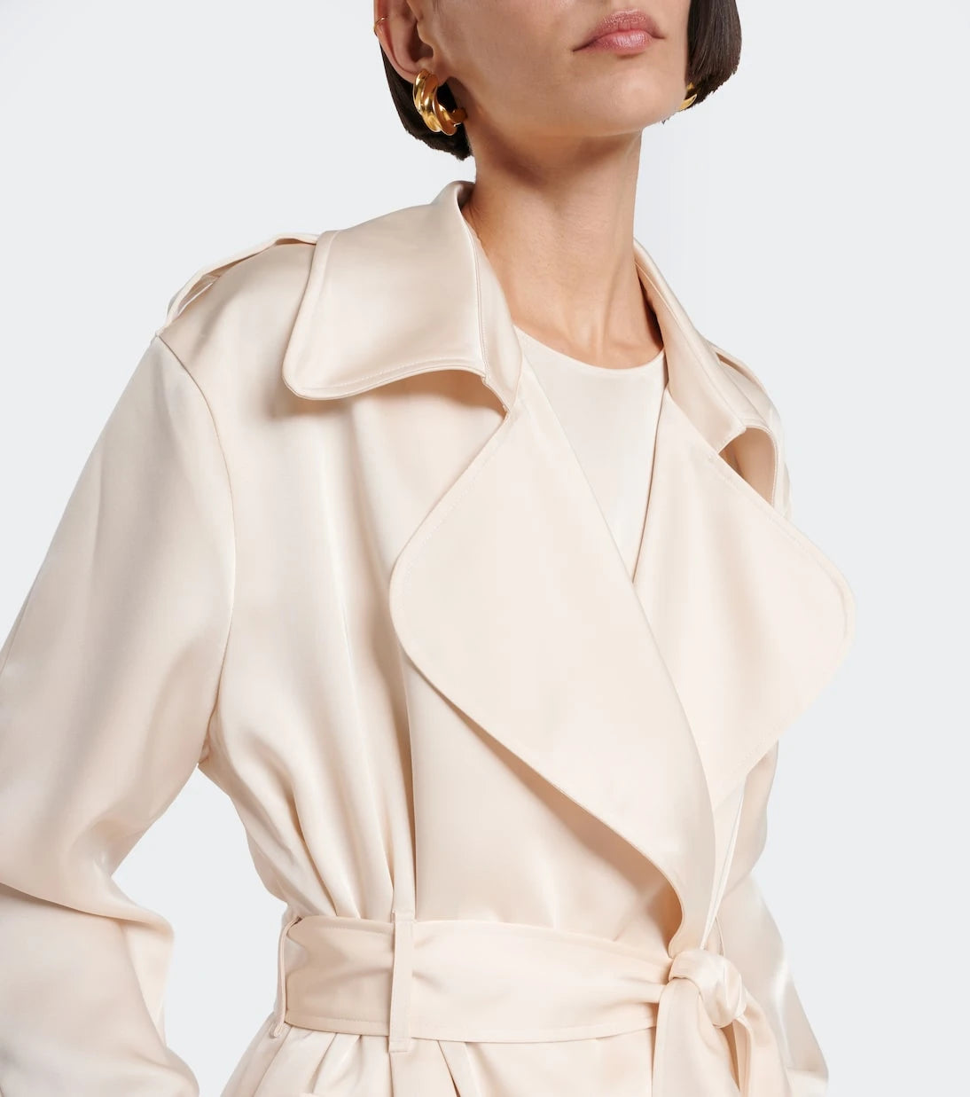 Leset - Barb satin trench coat