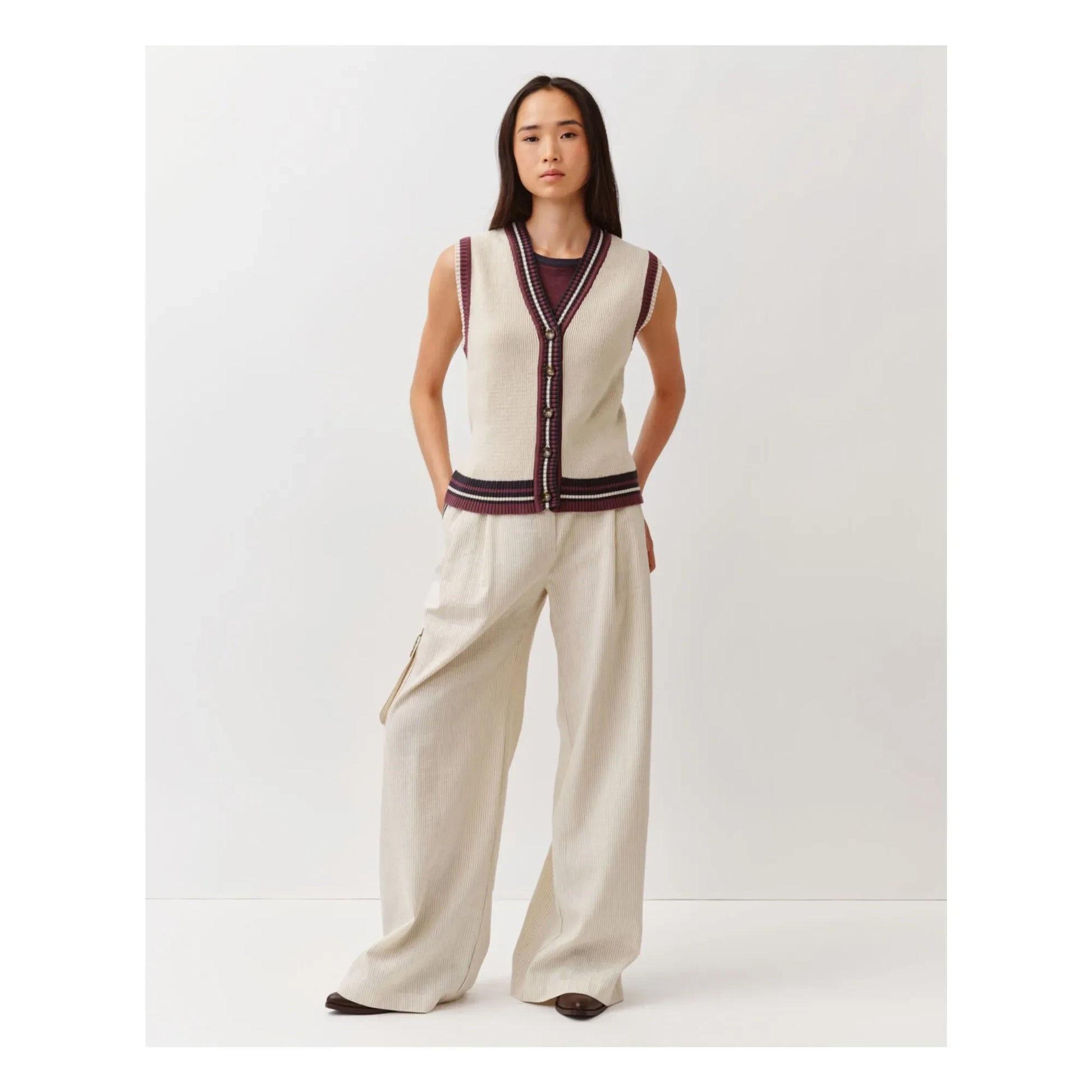 Diega - Gifao Cotton Vest | Ecru