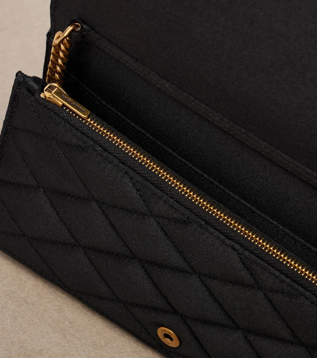 Saint Laurent - Paris Mini quilted satin shoulder bag