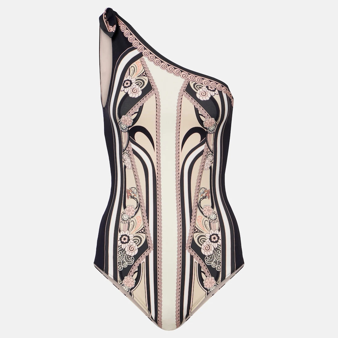 La DoubleJ - Goddess printed one-shoulder swimsuit