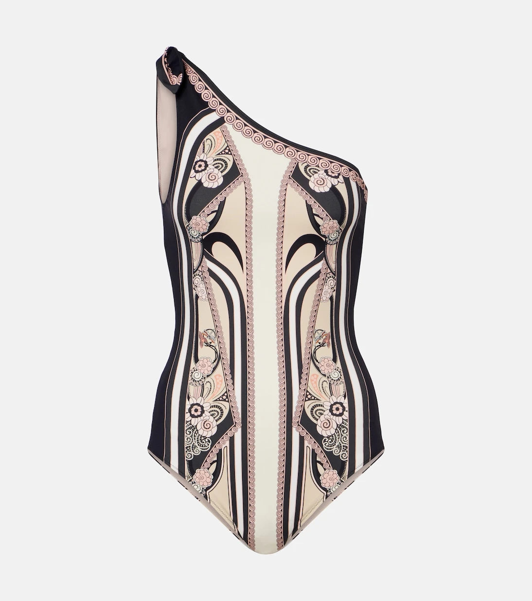 La DoubleJ - Goddess printed one-shoulder swimsuit